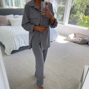 2 piece set in grey blue